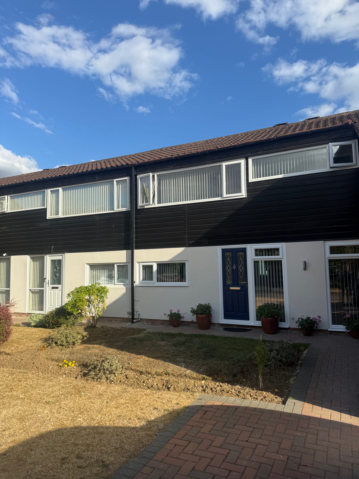 Completed, Ground Floor Exterior Makeover: Clean White Render Finish, Milton Keynes village